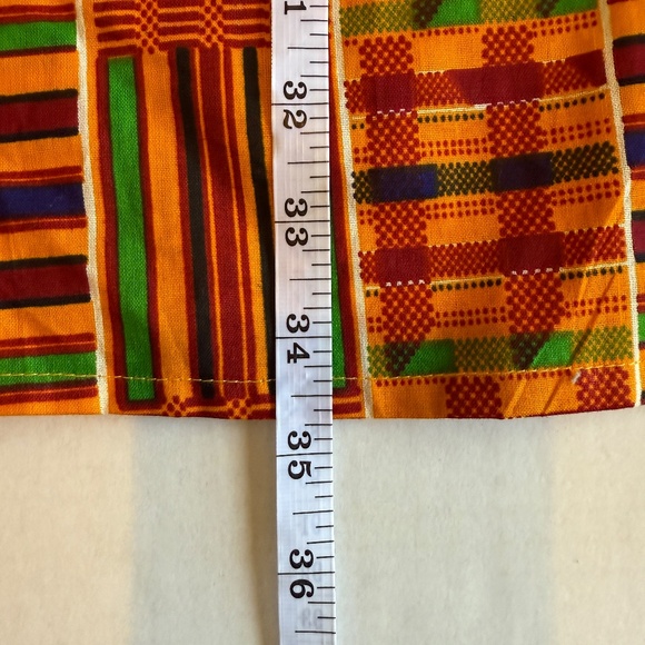 Multicolor Kente Dashiki Shirt/Dress - Picture 6 of 7